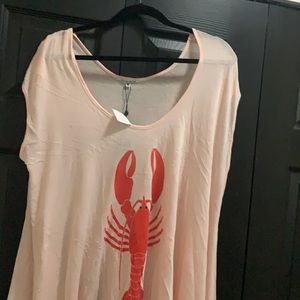 Wildfox Swim Lobster tee/tunic size Small
